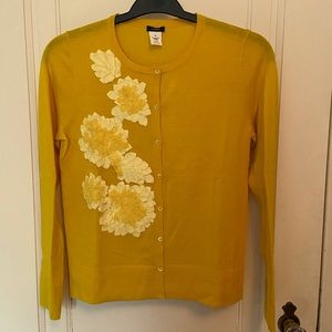 J. Crew Flower Appliqué Cardigan